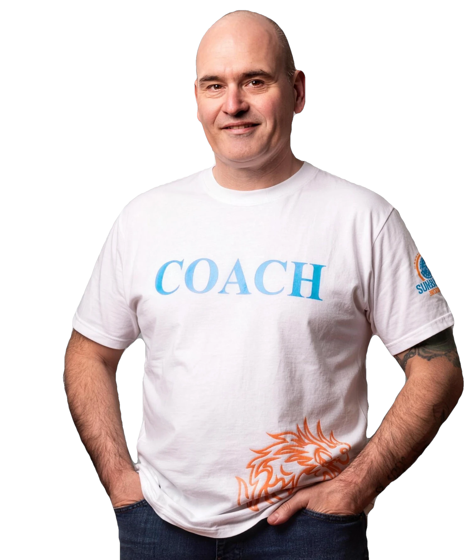 Christian Benz, Gründer der Sukhothai Academy, im COACH-Shirt